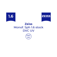 Оптична лінза для окулярів Zeiss Monof. 1.6 Sph stock DVC