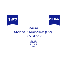 Оптична лінза для окулярів Zeiss Monof. ClearView 1.67 stock