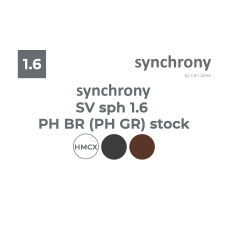 Оптична лінза для окулярів synchrony SV 1.6 PH BR (PH GR) stock HMCX
